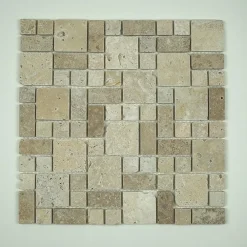 Travertin<Mosaïque en Travertin Antico Romano Mix