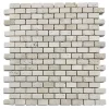 Albedo Pierre Mosaïque en Travertin Blanc Ivoire vieilli - 1,5x3,2x1CM- Mosaïque Pour Pièce À Vivre|Mosaïque Pour Wc