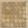 Albedo Pierre Mosaïque en Travertin Vieilli Foncé - Octogone- Mosaïque Pour Wc|Mosaïque Pour Salle De Bains