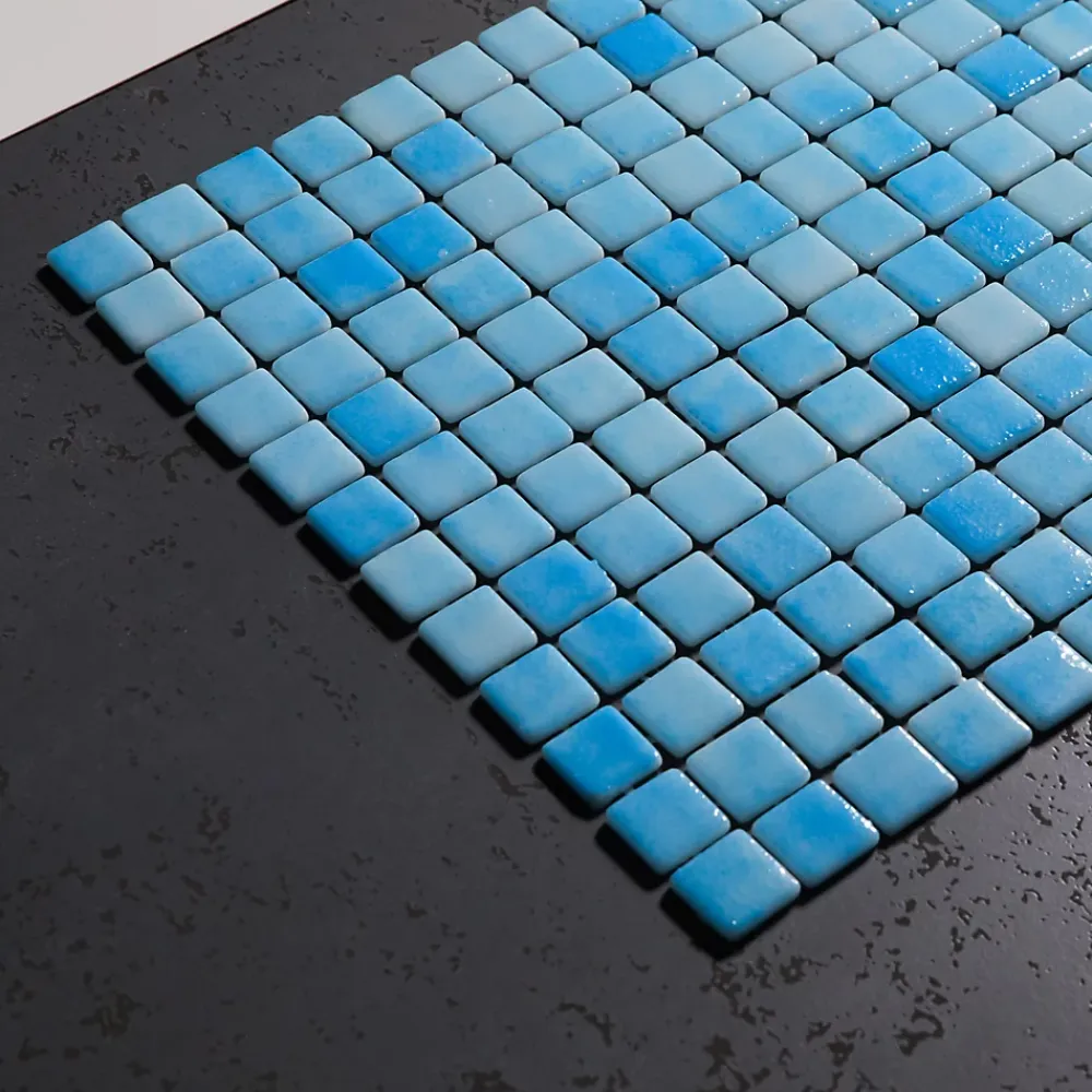Ilcom Mosaïque|Mosaïque Pour Pièce À Vivre<Mosaïque en verre pressé antidérapant R12 sur maille pour piscine 32.5cm x 51.5cm - Caribbean Pool (0,167m²)