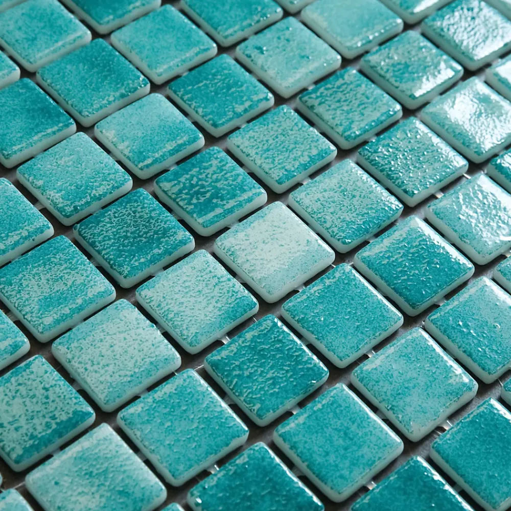 Ilcom Mosaïque en verre pressé pour piscines, bains et saunas 32.5 cm x 51.5 cm - Clear water- Mosaïque