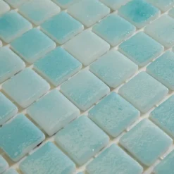 Ilcom Mosaïque en verre pressé pour piscines, bains et saunas 32.5 cm x 51.5 cm - Lagoon- Mosaïque Pour Pièce À Vivre|Mosaïque Pour Wc