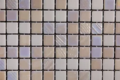 Ilcom Mosaïque en verre pressé sur maille pour piscine 32.5cm x 51.5cm - Alves Blend White (0,167m²)- Mosaïque Pour Salle De Bains|Mosaïque Pour Douche