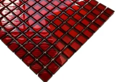 Ilcom Mosaïque en verre sur filet pour salle de bain ou cuisine 30 cm x 30 cm - Pomerol wine- Mosaïque