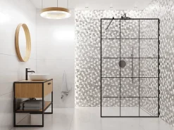 Ilcom Mosaïque Pour Salle De Bains|Mosaïque Pour Wc<Mosaïque en verre sur filet pour salle de bain ou cuisine 30.0cm x 30.3cm - Grey lava