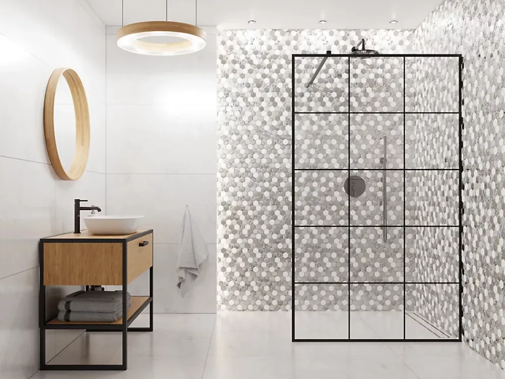 Ilcom Mosaïque Pour Salle De Bains|Mosaïque Pour Wc<Mosaïque en verre sur filet pour salle de bain ou cuisine 30.0cm x 30.3cm - Grey lava