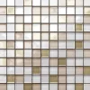 Ilcom Mosaïque en verre sur filet pour salle de bain ou cuisine 30 cm x 30 cm - Caffelatte- Mosaïque