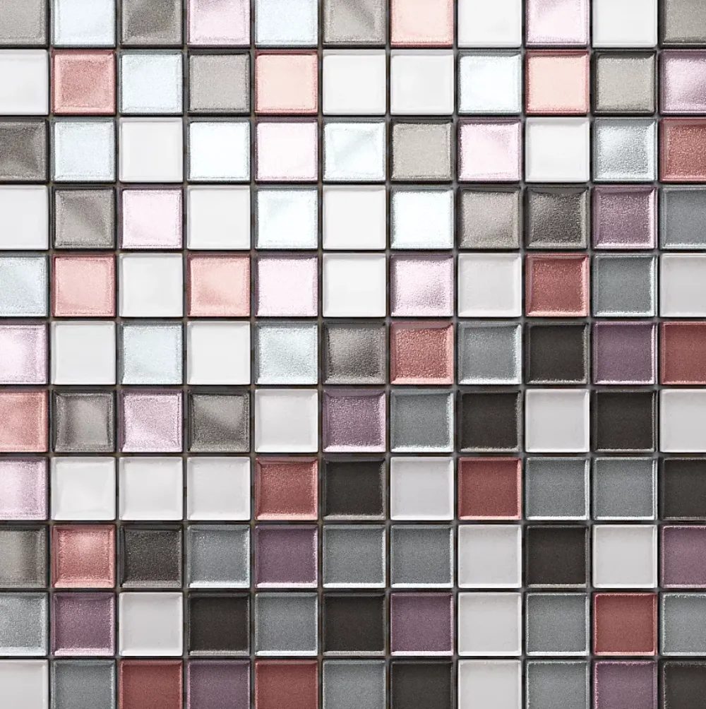 Ilcom Mosaïque Pour Wc<Mosaïque en verre sur filet pour salle de bain ou cuisine 30 cm x 30 cm - Pink Floyd