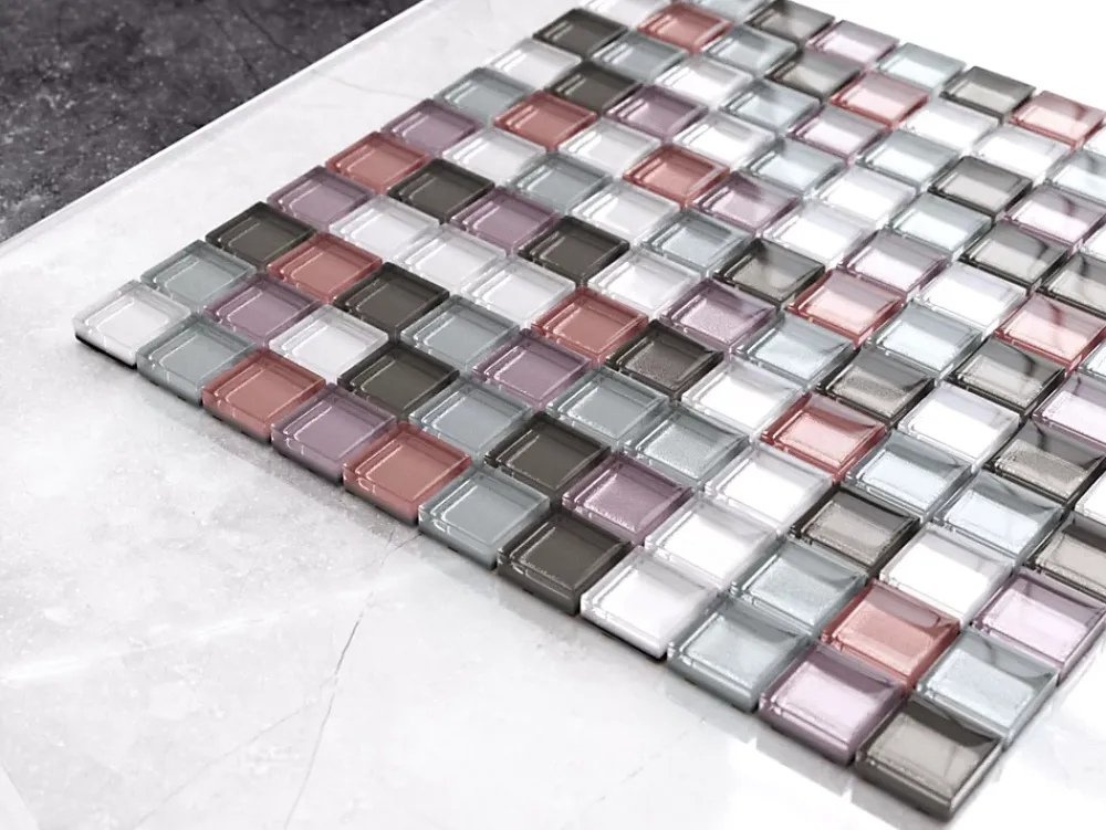 Ilcom Mosaïque Pour Wc<Mosaïque en verre sur filet pour salle de bain ou cuisine 30 cm x 30 cm - Pink Floyd