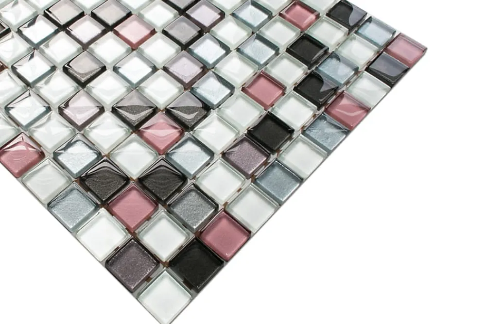 Ilcom Mosaïque Pour Wc<Mosaïque en verre sur filet pour salle de bain ou cuisine 30 cm x 30 cm - Pink Floyd