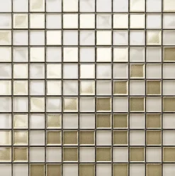 Ilcom Mosaïque Pour Pièce À Vivre|Mosaïque Pour Wc<Mosaïque en verre sur filet pour salle de bain ou cuisine 30 cm x 30 cm - Macchiato