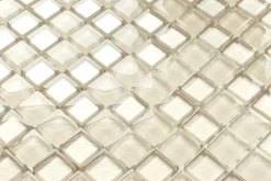 Ilcom Mosaïque Pour Pièce À Vivre|Mosaïque Pour Wc<Mosaïque en verre sur filet pour salle de bain ou cuisine 30 cm x 30 cm - Macchiato