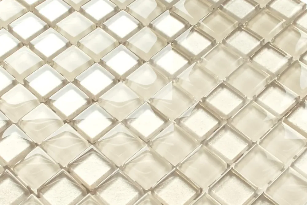Ilcom Mosaïque Pour Pièce À Vivre|Mosaïque Pour Wc<Mosaïque en verre sur filet pour salle de bain ou cuisine 30 cm x 30 cm - Macchiato