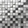 Ilcom Mosaïque en verre sur filet pour salle de bain ou cuisine 30 cm x 30 cm - Crushed moon- Mosaïque Pour Pièce À Vivre|Mosaïque Pour Wc