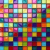Ilcom Mosaïque|Mosaïque Pour Salle De Bains<Mosaïque en verre sur filet pour salle de bain ou cuisine 30 cm x 30 cm - Rainbow