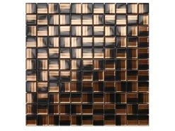 Ilcom Mosaïque Pour Wc|Mosaïque<Mosaïque en verre sur filet pour salle de bain ou cuisine 30 cm x 30 cm - Copper moon