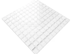 Ilcom Mosaïque en verre sur filet pour salle de bain ou cuisine 30 cm x 30 cm - Perfect white- Mosaïque Pour Douche|Mosaïque