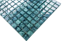 Ilcom Mosaïque Pour Salle De Bains<Mosaïque en verre sur filet pour salle de bain ou cuisine 30 cm x 30 cm - Green eyes