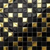 Ilcom Mosaïque Pour Douche|Mosaïque Pour Wc<Mosaïque en verre sur filet pour salle de bain ou cuisine 30 cm x 30 cm - El Dorado