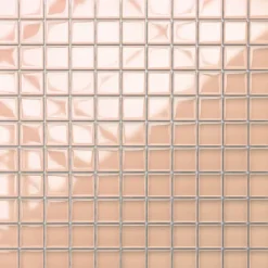 Ilcom Mosaïque Pour Pièce À Vivre|Mosaïque Pour Wc<Mosaïque en verre sur filet pour salle de bain ou cuisine 30 cm x 30 cm - Salmon