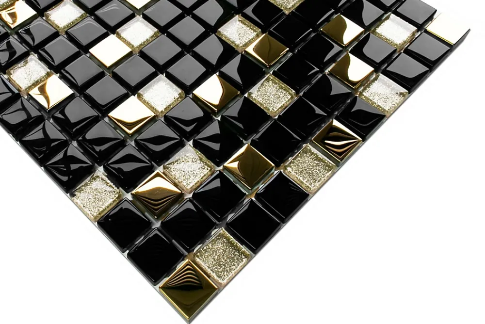 Ilcom Mosaïque Pour Wc|Mosaïque<Mosaïque en verre sur filet pour salle de bain ou cuisine 30 cm x 30 cm - Monte Carlo