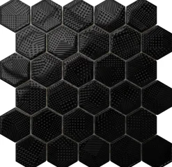 Ilcom Mosaïque Pour Salle De Bains|Mosaïque<Mosaïque en verre sur filet pour salle de bain et cuisine 24.7cm x 25.5cm - Crochet