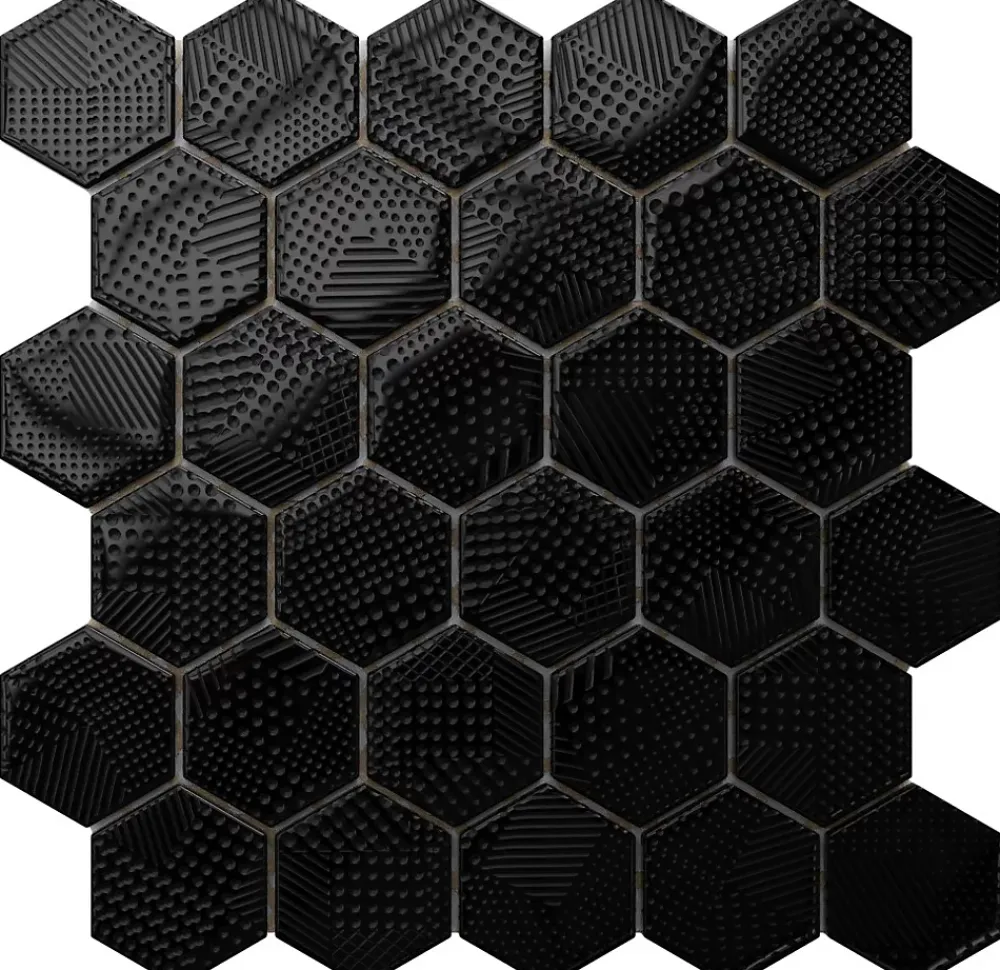 Ilcom Mosaïque Pour Salle De Bains|Mosaïque<Mosaïque en verre sur filet pour salle de bain et cuisine 24.7cm x 25.5cm - Crochet