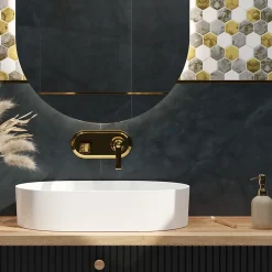 Ilcom Mosaïque|Mosaïque Pour Pièce À Vivre<Mosaïque en verre sur filet pour salle de bain et cuisine 30.3 cm x 30 cm - White Lava