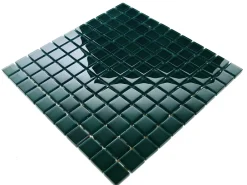 Ilcom Mosaïque en verre sur filet pour salle de bain ou cuisine 30 cm x 30 cm - Green ice- Mosaïque Pour Douche|Mosaïque Pour Pièce À Vivre
