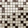 Ilcom Mosaïque en verre sur filet pour salle de bain ou cuisine 30 cm x 30 cm - Bejge Monte Carlo- Mosaïque Pour Salle De Bains