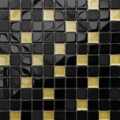 Ilcom Mosaïque Pour Wc<Mosaïque en verre sur filet pour salle de bain ou cuisine 30 cm x 30 cm - Crushed Cleopatra