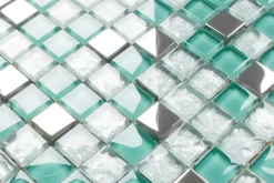 Ilcom Mosaïque Pour Pièce À Vivre<Mosaïque en verre sur filet pour salle de bain ou cuisine 30 cm x 30 cm - Allende