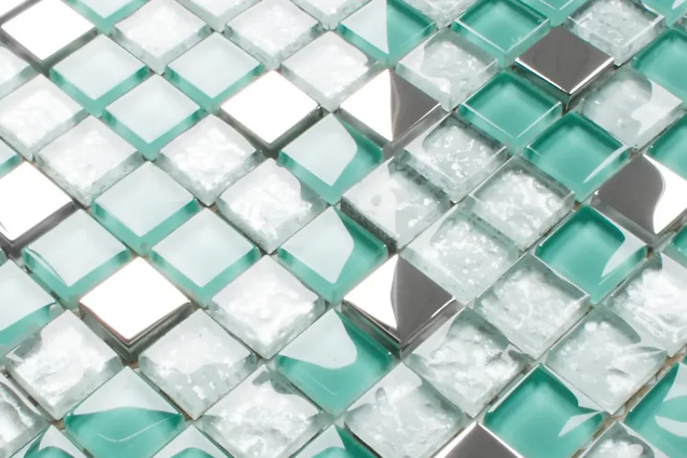 Ilcom Mosaïque Pour Pièce À Vivre<Mosaïque en verre sur filet pour salle de bain ou cuisine 30 cm x 30 cm - Allende
