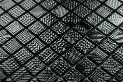 Ilcom Mosaïque Pour Salle De Bains<Mosaïque en verre sur filet pour salle de bain ou cuisine 30 cm x 30 cm - Black lace