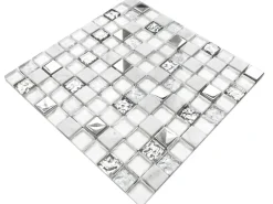 Ilcom Mosaïque<Mosaïque en verre sur filet pour salle de bain ou cuisine 30 cm x 30 cm - Mixture