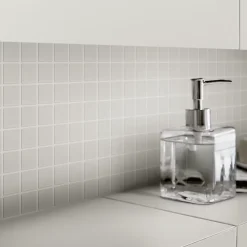 GoodHome Mosaïque gris chaud 30x30cm Plain carré- Mosaïque Pour Salle De Bains|Mosaïque Pour Douche