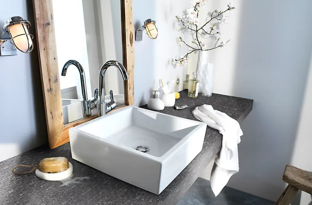 GoodHome Mosaïque Pour Salle De Bains<Mosaïque gris clair 30x30cm Blue stone