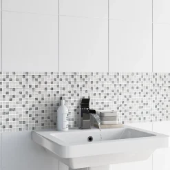 GoodHome Mosaïque|Mosaïque Pour Douche<Mosaïque gris clair 30x30cm Ikarai