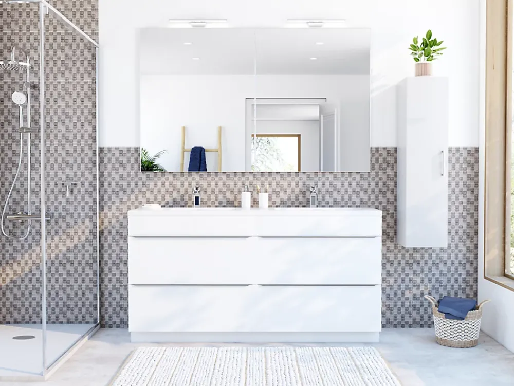 GoodHome Mosaïque|Mosaïque Pour Wc<Mosaïque gris 30x30cm Glina