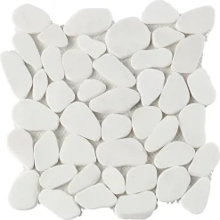 GoodHome Mosaïque ivoire 31,5x31,5cm Malaca pierre naturelle- Travertin|Mosaïque