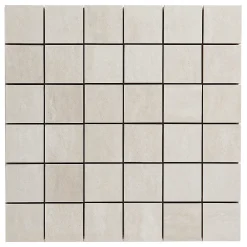 GoodHome Mosaïque ivoire 30x30cm Soft travertin- Mosaïque Pour Douche|Mosaïque Pour Pièce À Vivre