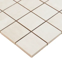 GoodHome Mosaïque ivoire 30x30cm Soft travertin- Mosaïque Pour Douche|Mosaïque Pour Pièce À Vivre