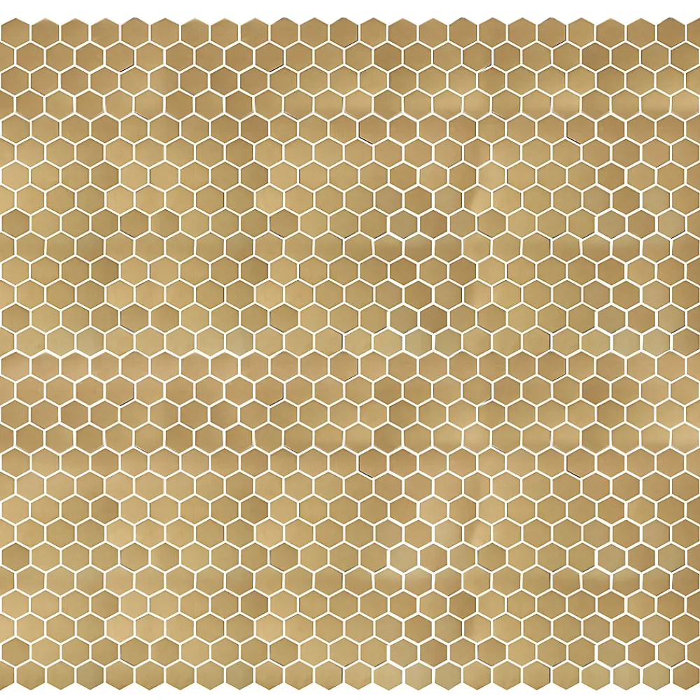 GoodHome Mosaïque Pour Douche|Mosaïque Pour Wc<Mosaïque laiton doré 30x30cm Albena