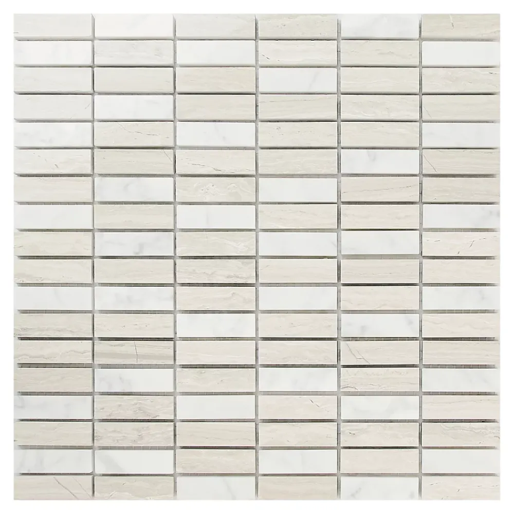 GoodHome Mosaïque Manat beige 30 x 30 cm- Mosaïque Pour Douche|Mosaïque Pour Wc