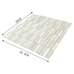 GoodHome Mosaïque Manat beige 30 x 30 cm- Mosaïque Pour Douche|Mosaïque Pour Wc