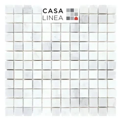 Mosaïque|Mosaïque Pour Wc<Mosaïque marbre blanc poli 30,5 x 30,5 cm