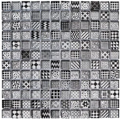Casa Linea Mosaïque Mardryo silver 2,3 x 2,3 cm- Mosaïque Pour Salle De Bains|Mosaïque Pour Douche