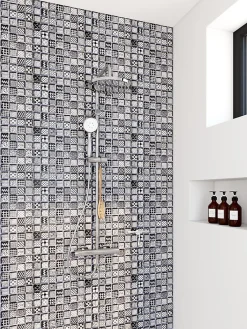 Casa Linea Mosaïque Mardryo silver 2,3 x 2,3 cm- Mosaïque Pour Salle De Bains|Mosaïque Pour Douche