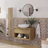 GoodHome Mosaïque marron 30,7x31,3cm Saphyr- Mosaïque Pour Salle De Bains|Mosaïque