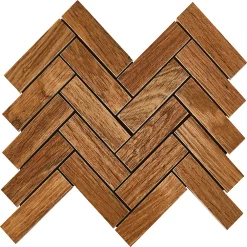 GoodHome Mosaïque miel 30x30cm Rusticwood- Mosaïque Pour Douche|Mosaïque Pour Salle De Bains